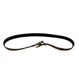 Vintage JTS Mahi Mahi Fish Leather Webbing Belt Brown Green‎ Mens 44 Made in USA